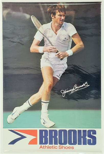 1980s Jimmy Connors Brooks Athletic Shoes 24 x 36 Poster 