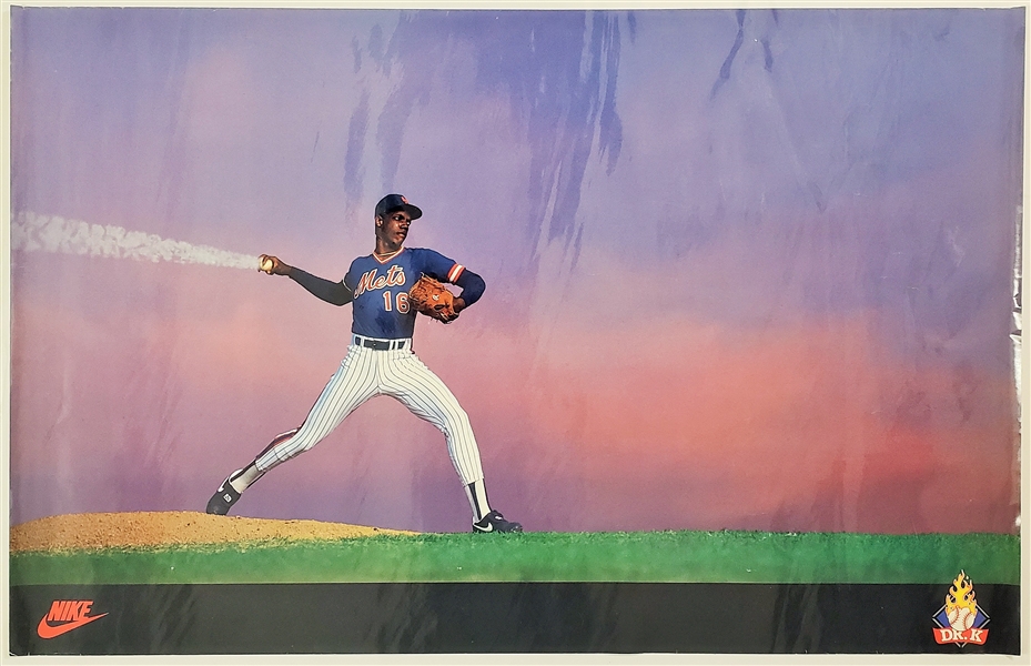 1980s Dwight "Dr. K" Gooden New York Mets Nike 23 x 36 Poster