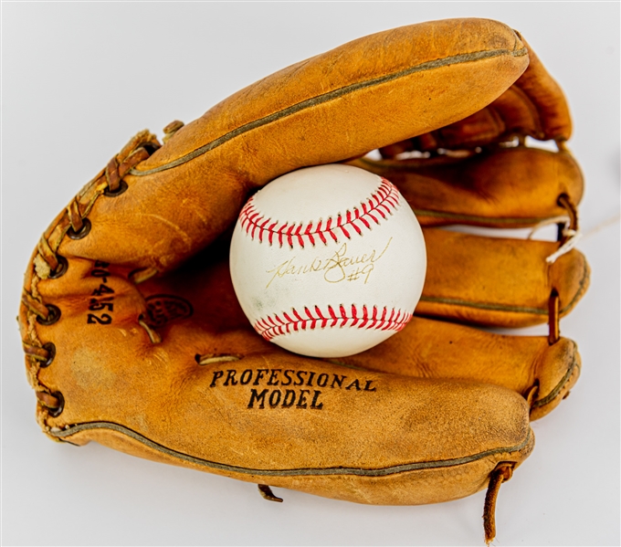 1950s-80s Hank Bauer New York Yankees Store Model MW Sporting Goods Mitt & Signed OAL Brown Basbeall (JSA) 