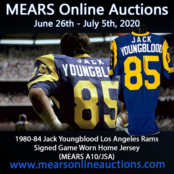 1980-84 Jack Youngblood Los Angeles Rams Signed Game Worn Home Jersey (MEARS A10/JSA)