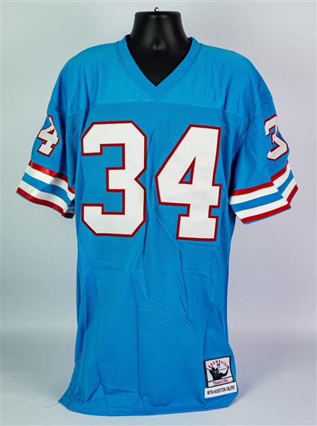 1978 Earl Campbell Houston Oilers Signed Mitchell & Ness Reproduction Jersey (JSA/Steiner)