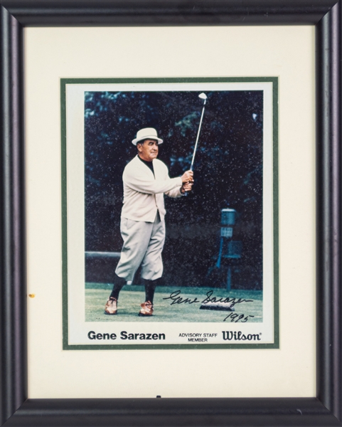 1995 Gene Sarazen Signed 13" x 16" Framed Wilson Staff Photo (JSA) 