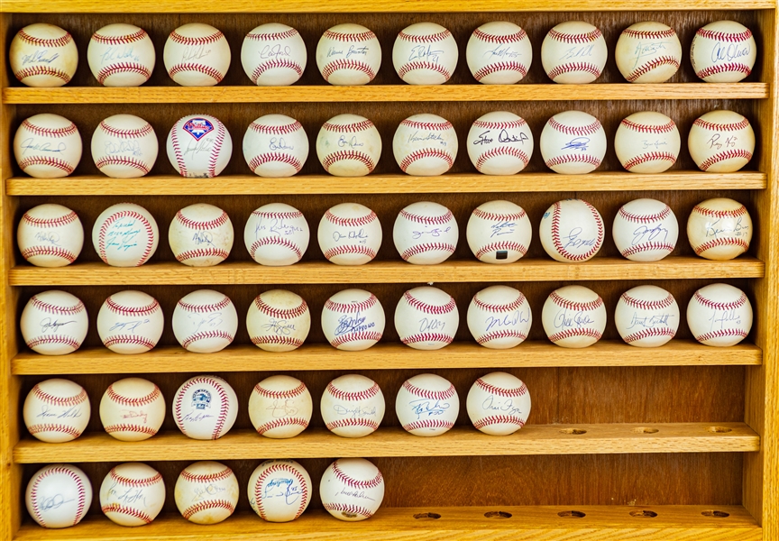 1980s-2000s Signed Baseball Collection - Lot of 50 w/ Eric Davis, Ron Guidry, Al Oliver & More (MEARS LOA)