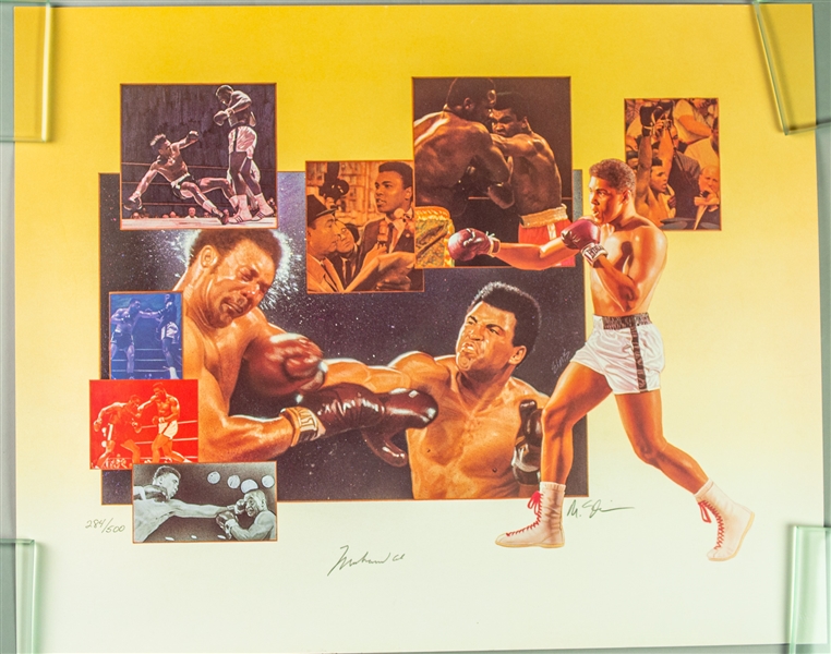 1990s Muhammad Ali World Heavyweight Champion Signed 18" x 22" Lithograph (JSA) 284/500