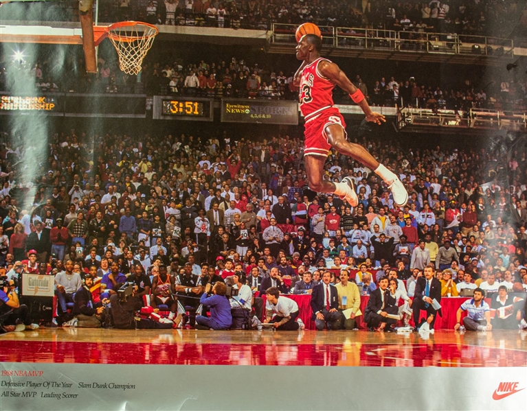 1988 Michael Jordan Chicago Bulls NBA MVP Nike Poster