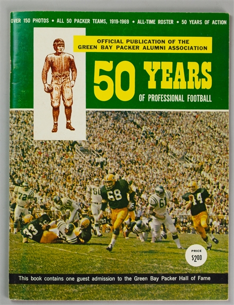 1969 Green Bay Packers 50 Years of Professional Football Alumni Association Yearbook