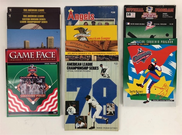 1970s-2000s American & National League Championship Programs (Lot of 15)