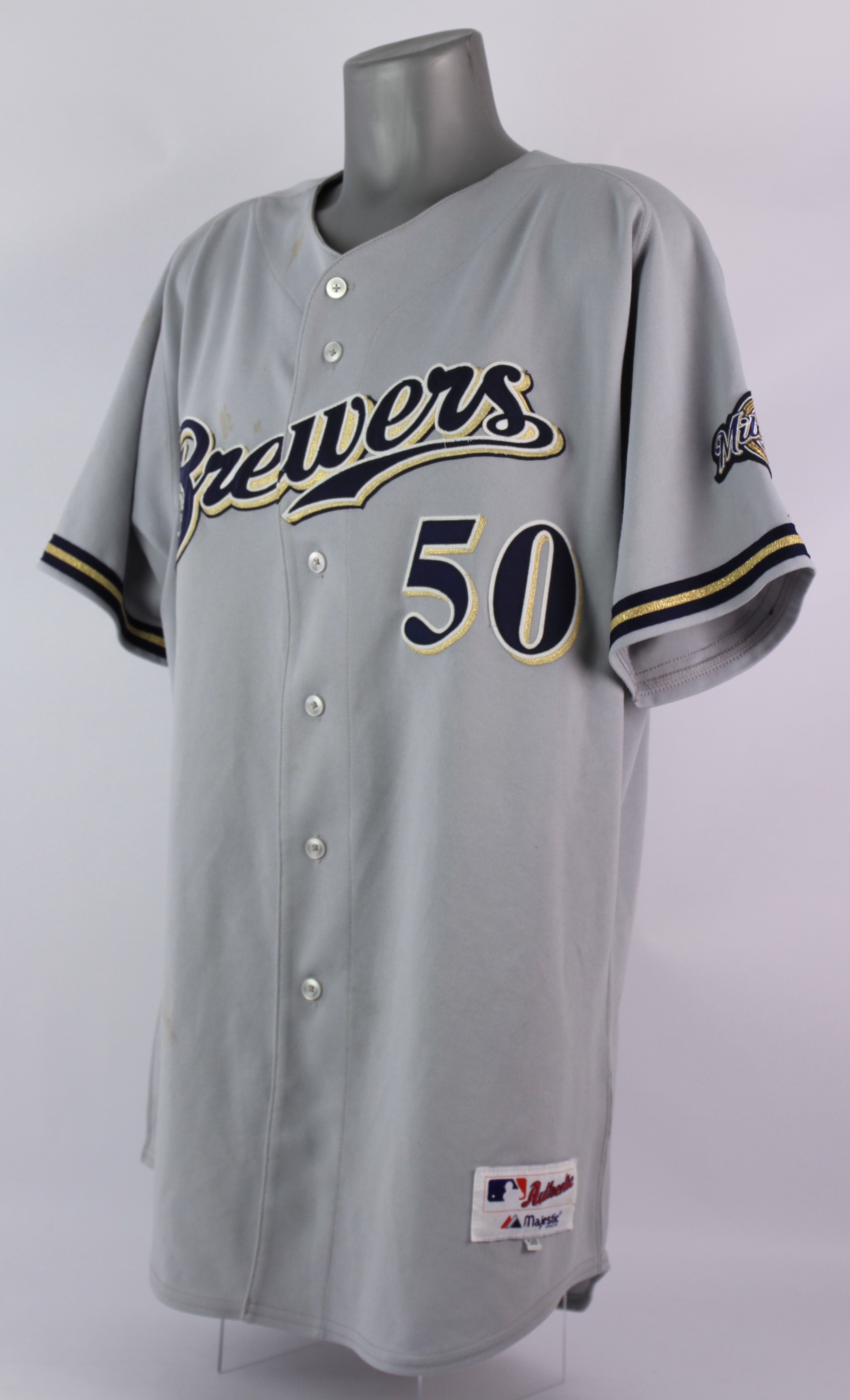 Lot Detail - 2007 Chris Spurling Milwaukee Brewers Game Worn Road ...