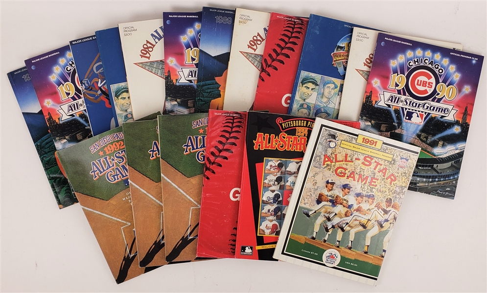 1980s-1990s All Star Game Programs (Lot of 17)