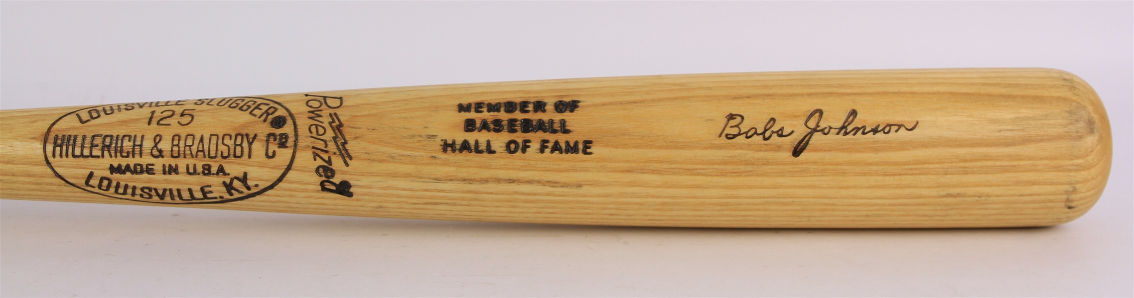 1973-75 Babs Johnson Pink Flamingos H&B Louisville Slugger Baseball Hall of Fame Bat (MEARS LOA) 
