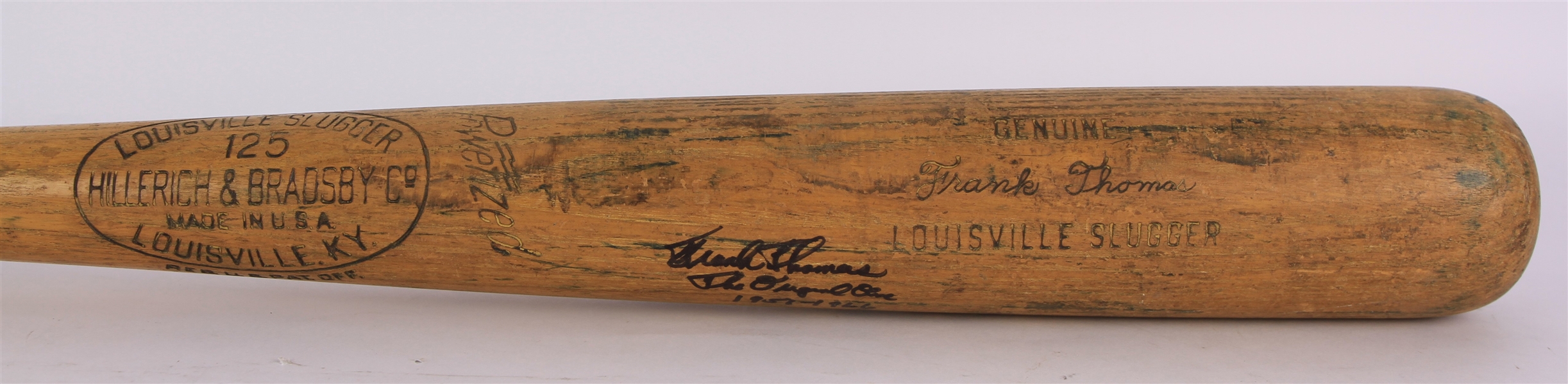 1953-59 Frank Thomas Pirates/Reds Signed H&B Louisville Slugger Professional Model Game Used Bat (MEARS A9/JSA)