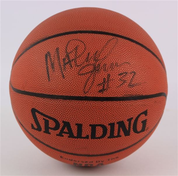 1996 Magic Johnson Los Angeles Lakers Signed Basketball (JSA)