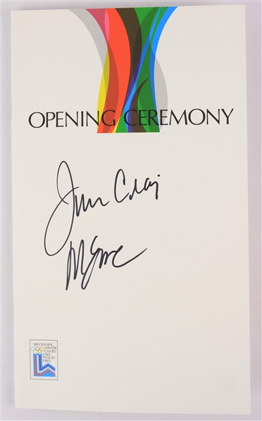 1980 Jim Craig Mike Eruzione USA Hockey Signed XIII Olympic Winter Games Lake Placid Opening Ceremony Program (JSA)