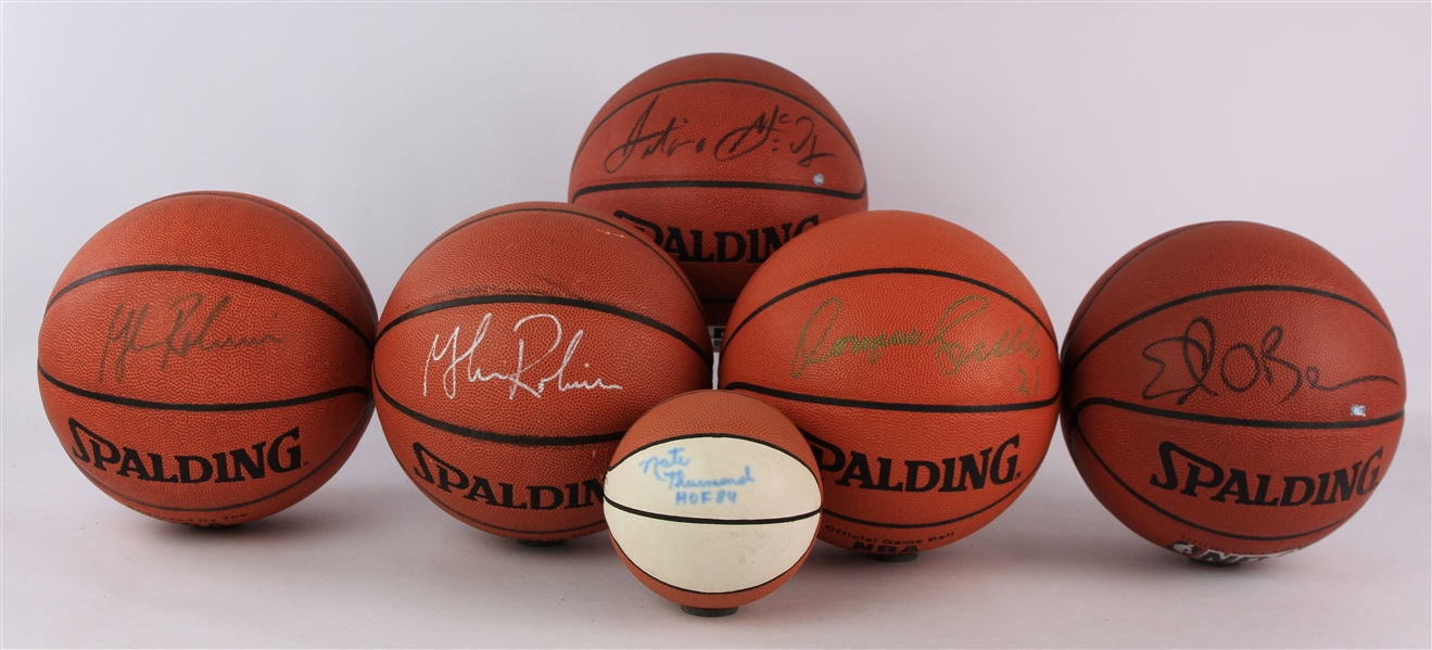 1990s-2000s Baketball Memorabilia Collection - Lot of 22 w/ Signed Basketballs & McFarlane Figures 