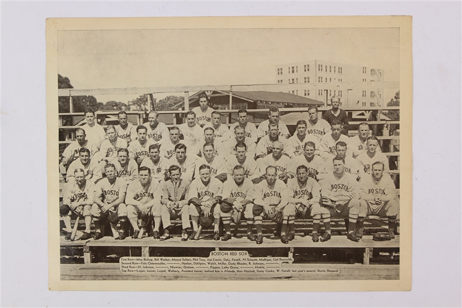 1935 Boston Red Sox 6" x 8" Team Photo 
