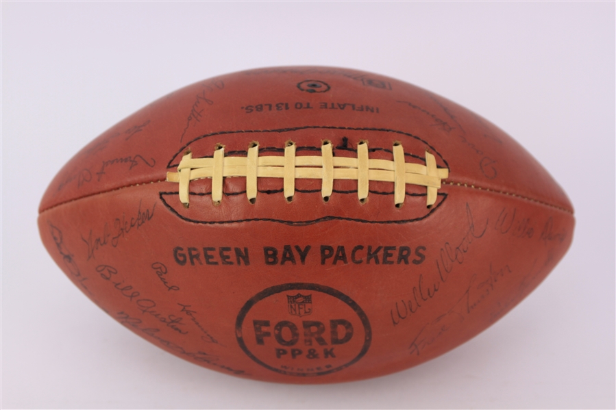 1961 Green Bay Packers Ford PP&K Winner Facsimile Signature Stamped MacGregor Football