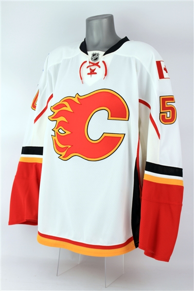 2008-09 Brett Palin Calgary Flames Road Jersey (MEARS LOA/MeiGray)