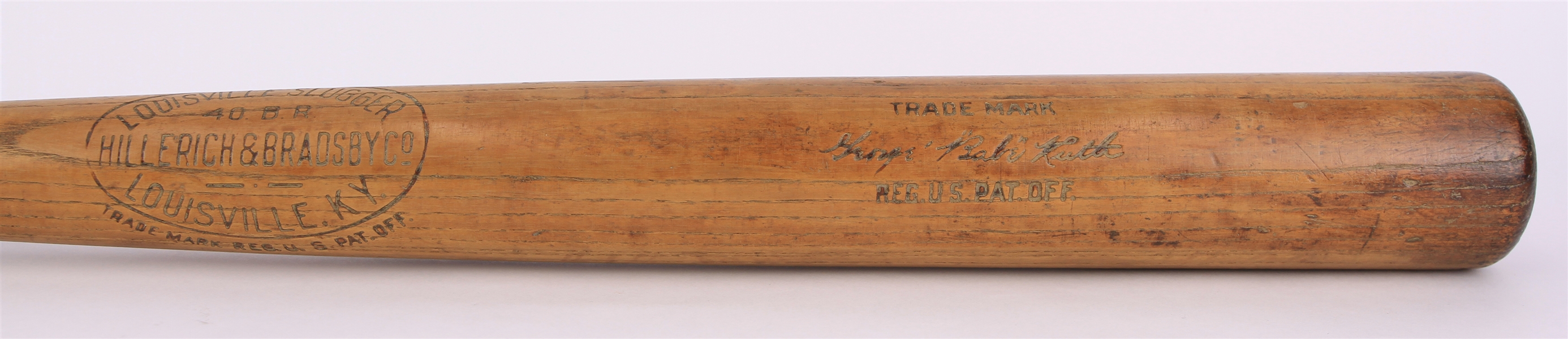 1918-22 George "Babe" Ruth Red Sox/Yankees H&B Louisville Slugger 40BR Sidewritten Store Model Bat "Monstrous 36.5", 40.5 ounce" (Direct from the Vaults of Louisville Slugger & Side Written) 
