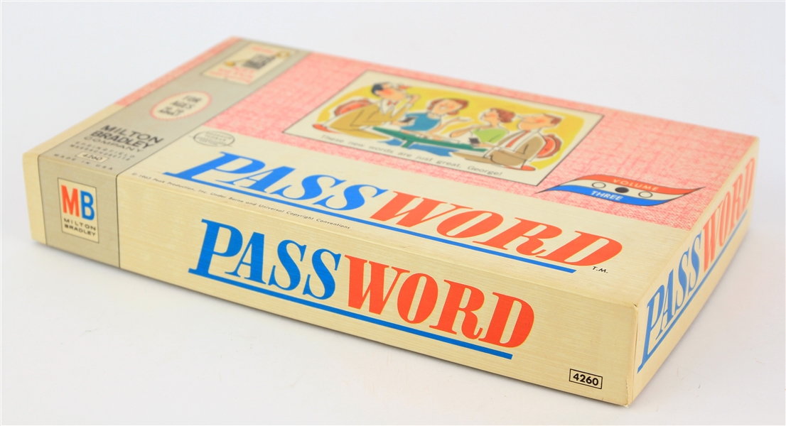 1962 Password MIB Milton Bradley Board Game