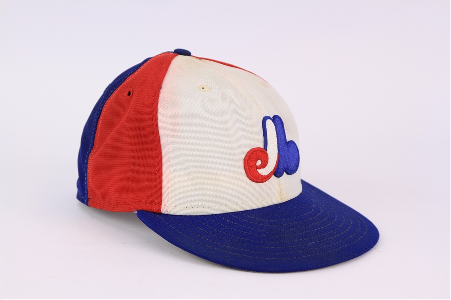 1990-91 Tommy Harper Montreal Expos Signed Game Worn Coaches Cap (MEARS LOA/JSA)