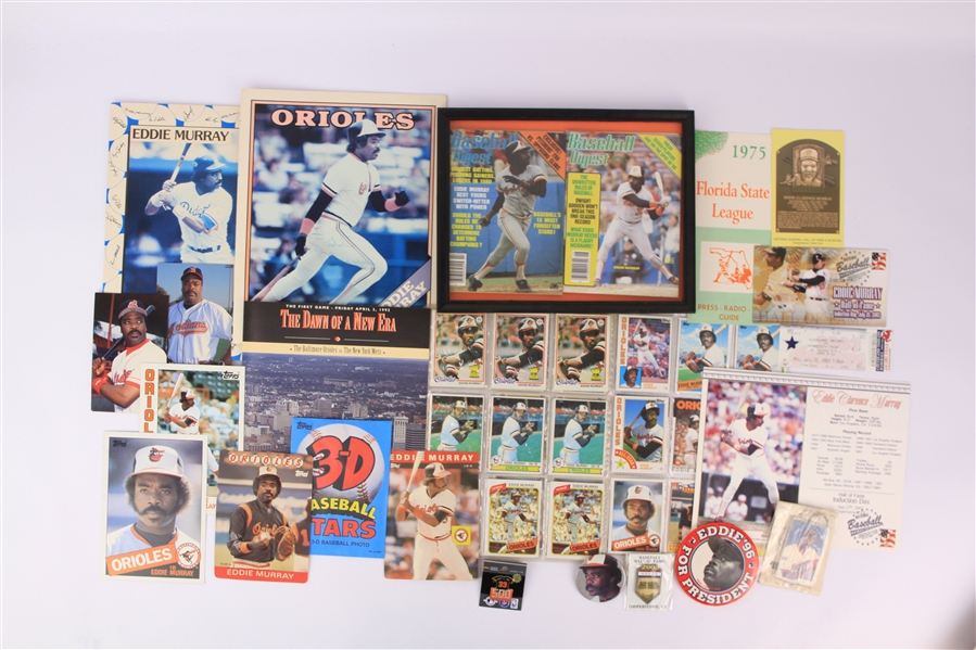 1970s-2000s Eddie Murray Baltimore Orioles Trading Card Collection - Lot of 200+