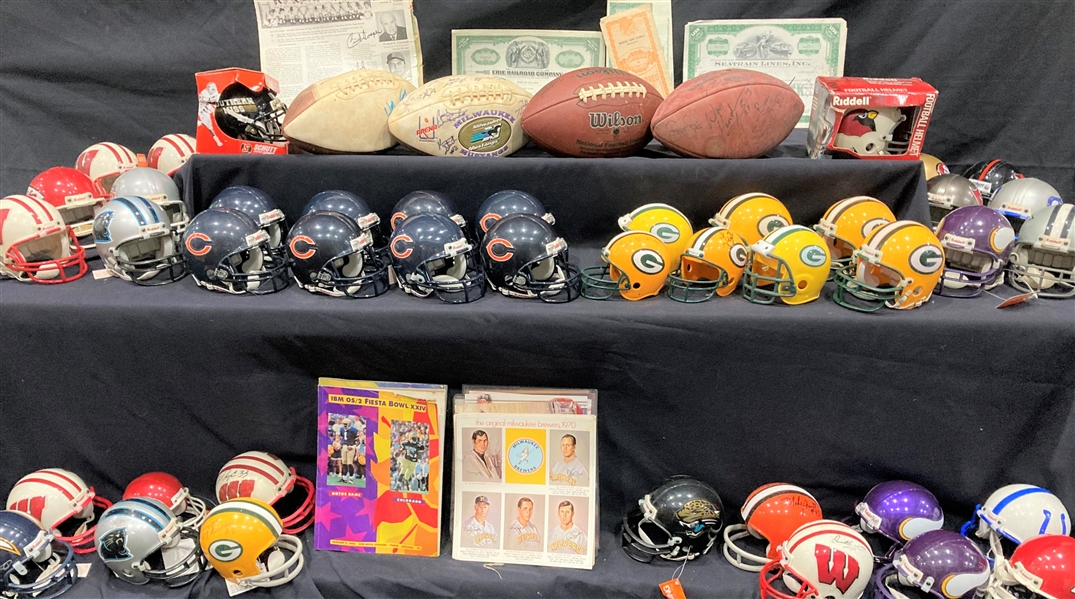 40+ Mini Helmets Packers misc memorabilia