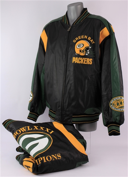 1997 Green Bay Packers Super Bowl XXXI Champion Leather Jackets - Lot of 2