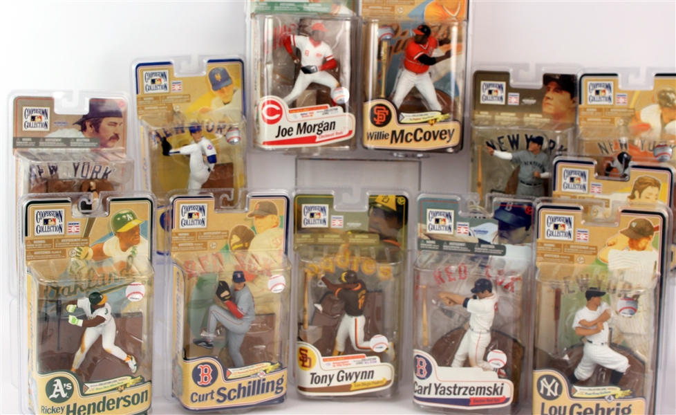 2000s McFarlane Cooperstown Collection MOC Figures - Lot of 27 w/ Lou Gehrig, Babe Ruth, Bo Jackson, Thurman Munson & More
