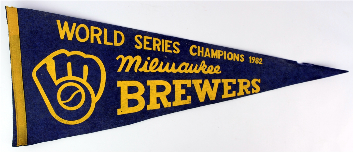 1982 Milwaukee Brewers World Series Champions 29" Full Size Ghost Pennant