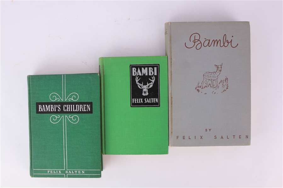 1929-39 Bambi & Bambis Children Hardcover Books - Lot of 3