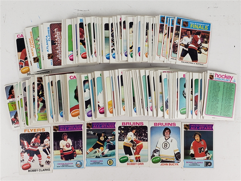 1975-76 Topps Hockey Trading Cards - Near Complete Set of 329/330 (1 Card Missing)