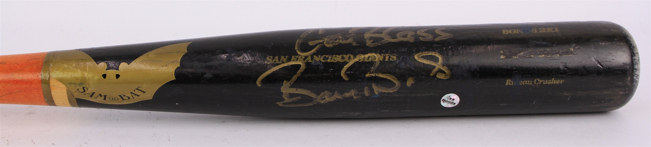 2001 Barry Bonds San Francisco Giants Signed SamBat Professional Model Game Used Bat (MEARS A9/JSA) 73 HR Season