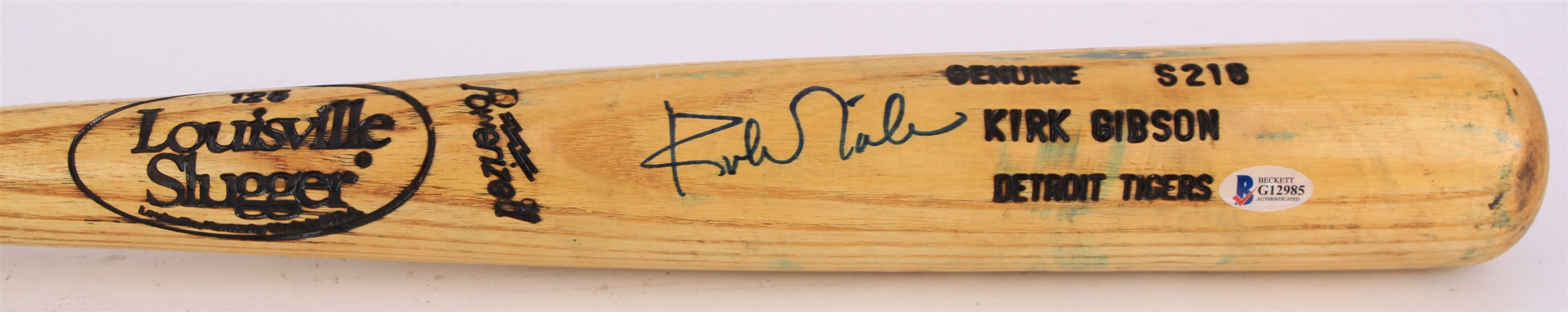 1993-95 Kirk Gibson Detroit Tigers Signed Louisville Slugger Professional Model Game Used Bat (MEARS A9/Beckett & PSA/DNA GU 9)