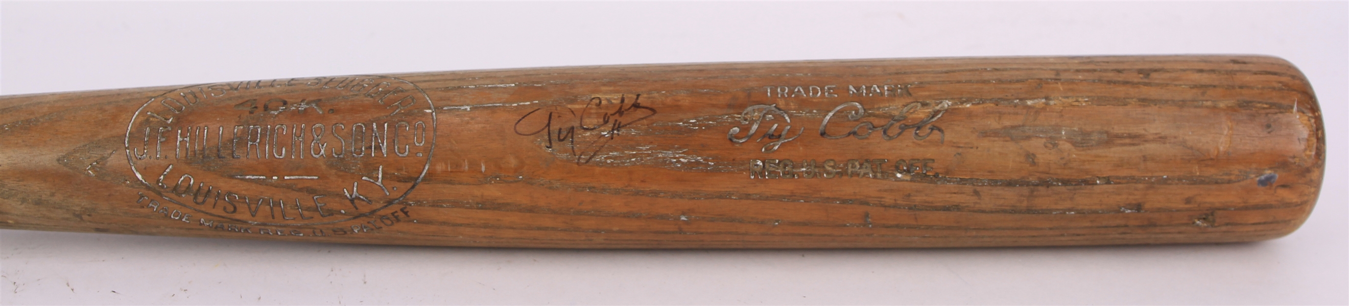 1914-15 Ty Cobb Detroit Tigers H&B Louisville Slugger 40K Professional Model Bat (MEARS LOA & PSA/DNA)