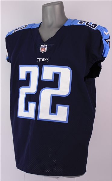 2017 Derrick Henry Tennessee Titans Home Jersey (MEARS A5)