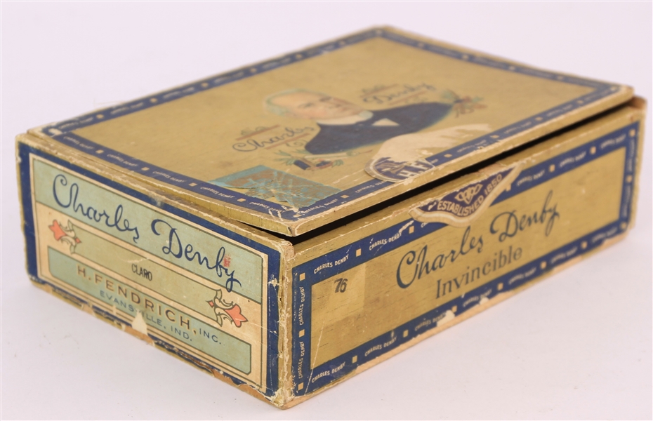 1930s Charlie Grimm Chicago Cubs Charles Denby Invincible Cigar Box