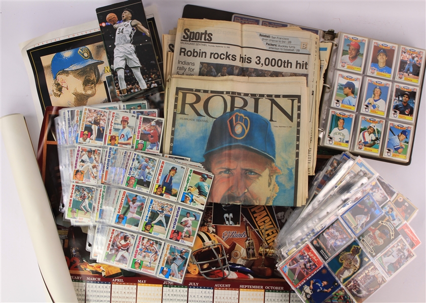 1970s-2000s Baseball & Football Trading Card Collection - Lot of 4,500+