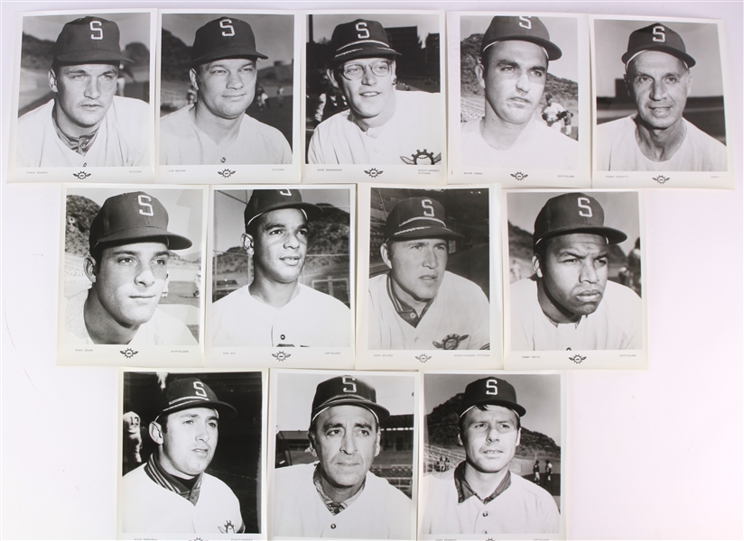 1969 Seattle Pilots 8" x 10" Official Team Player Headshot Photos - Set of 27