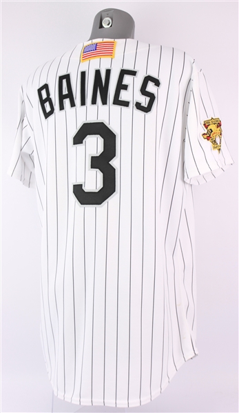 2001 (post-09/11) Harold Baines Chicago White Sox Home Jersey (MEARS A5) Final Season