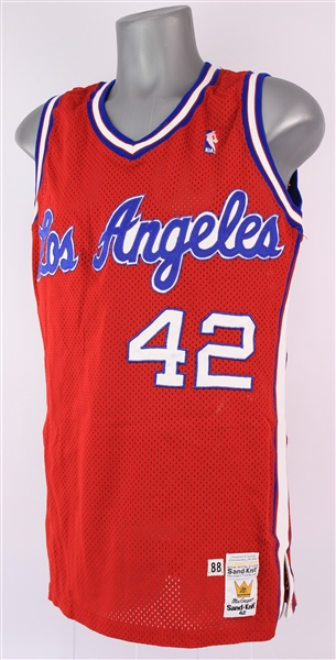 1989-90 Michael Young Los Angeles Clippers Signed Game Worn Road Jersey (MEARS LOA/JSA)
