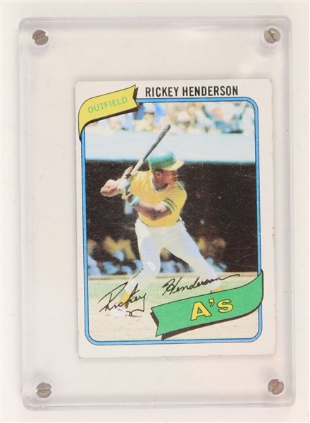 1980 Rickey Henderson Oakland Athletics Topps #482 Rookie Baseball Trading Card