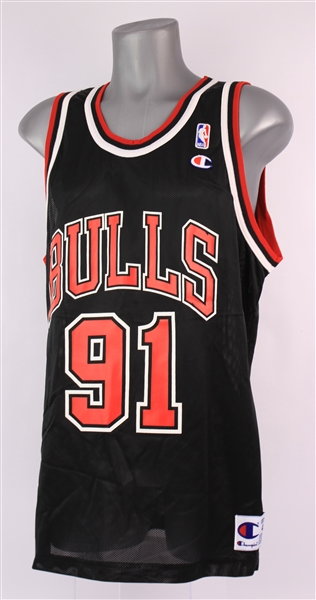 1995-98 Dennis Rodman Chicago Bulls Signed Jersey (JSA)