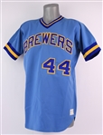 1973-75 Milwaukee Brewers #44 Road Jersey (MEARS LOA)