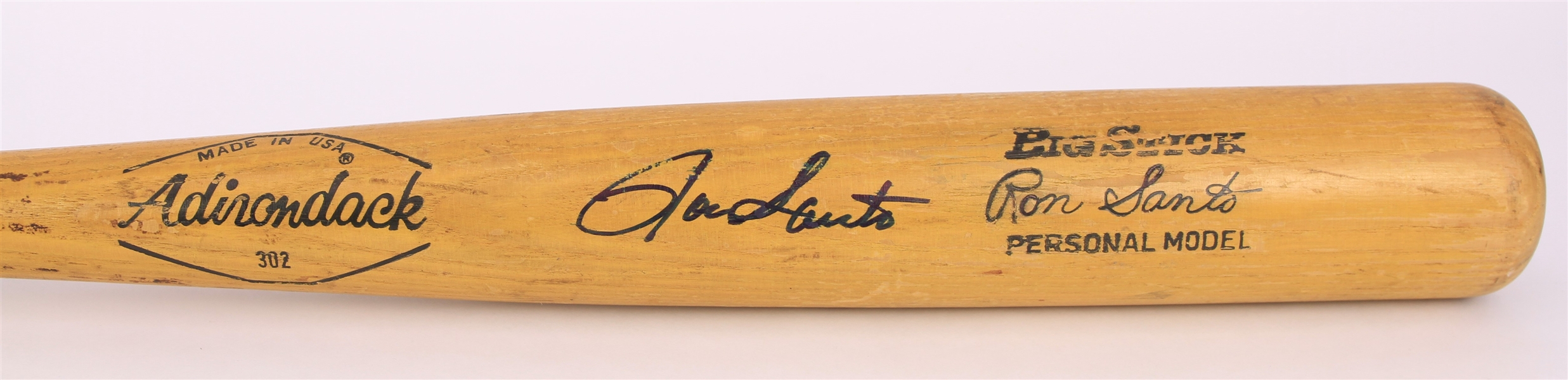 1974 Ron Santo Chicago White Sox Signed Adirondack Professional Model Game Used Bat (MEARS A9/JSA)