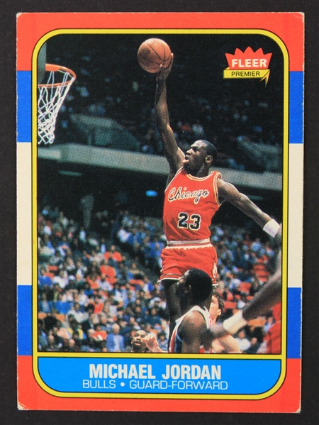 1986 Michael Jordan Chicago Bulls Fleer #57 Rookie Basketball Trading Card