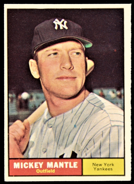 1961 Mickey Mantle New York Yankees Topps Baseball Trading Card