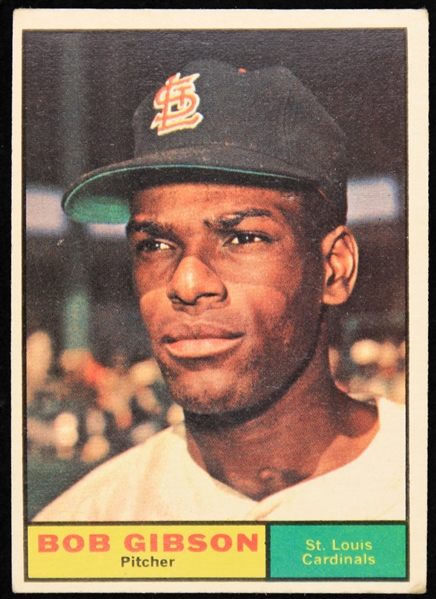 1961 Bob Gibson St. Louis Cardinals Topps Baseball Trading Card