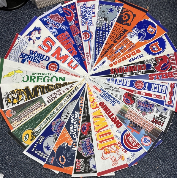1970-1990s MLB NFL NBA Onsite Stadium Souvenir Pennants (HUNDREDS+)