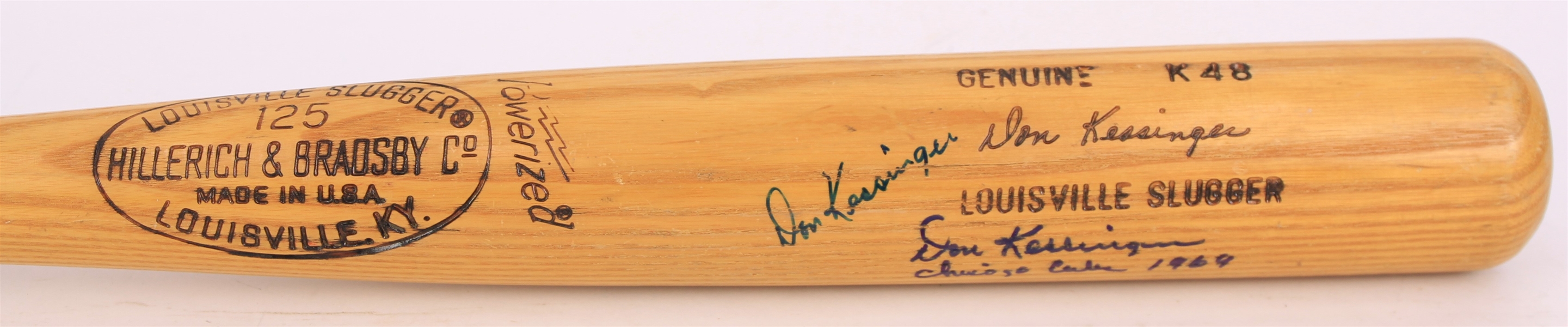 1977-79 Don Kessinger Cardinals/White Sox Signed "1969 Cubs" H&B Louisville Slugger Professional Model Game Used Bat (MEARS A8/JSA)