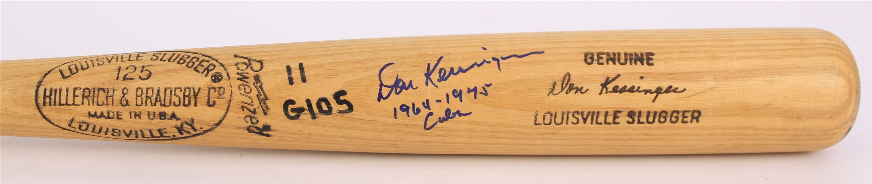1973-75 Don Kessinger Chicago Cubs Signed H&B Louisville Slugger Professional Model Bat (MEARS A5/JSA)